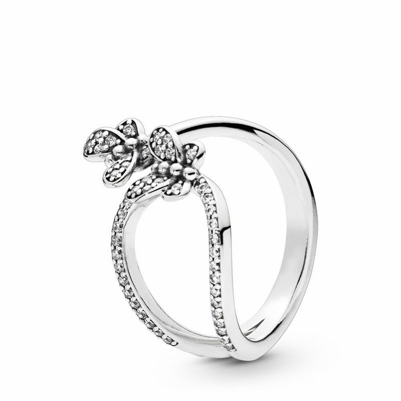 Pandora Bedazzling Butterflies Statement Ring - Sterling Silver/Cubic Zirconia - Canada | FO2298CZ